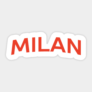 Milan City Typography Sticker